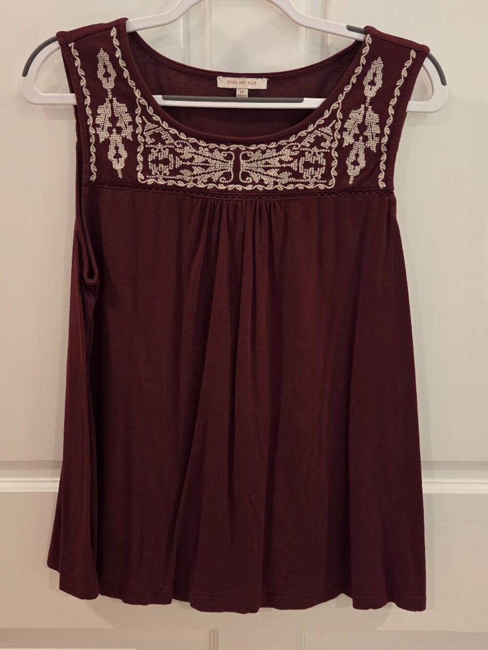 Trelaven Embroidered Yoke Knit Tank